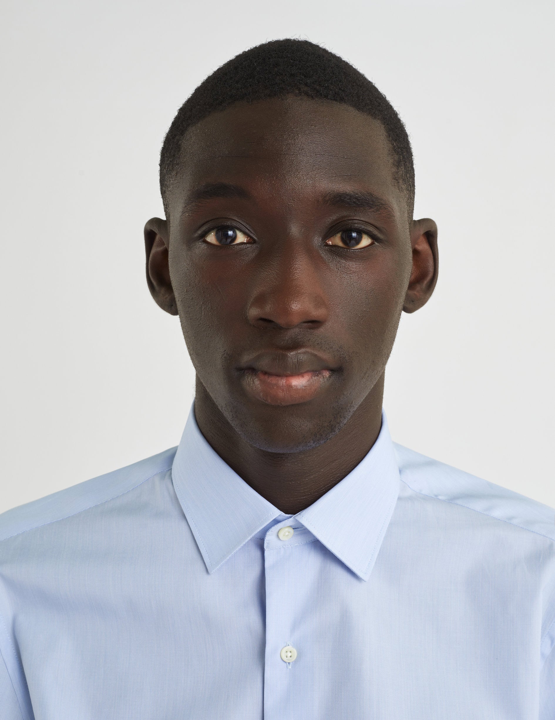 Semi-fitted blue striped shirt - Poplin - Figaret Collar