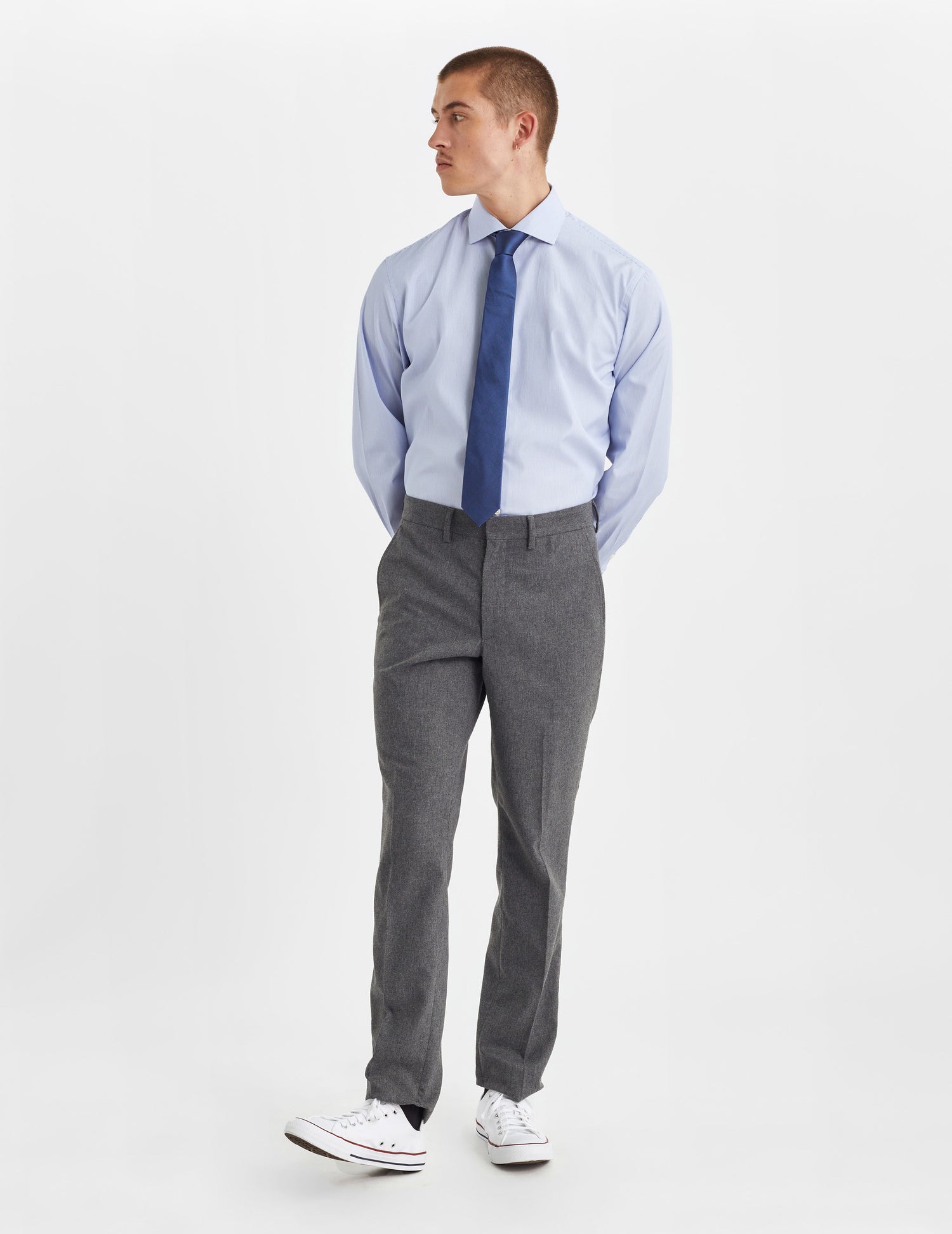 Classic blue striped shirt - Poplin - Italian Collar#5