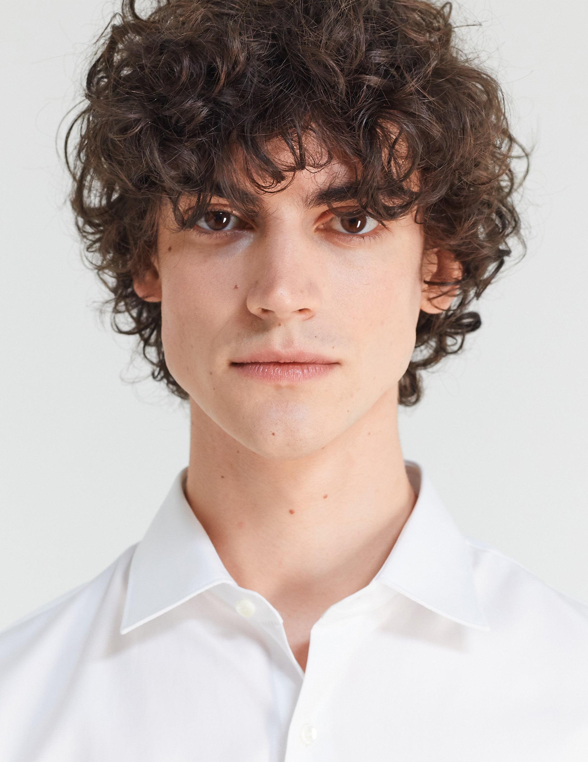 Semi-fitted white shirt - Poplin - Figaret Collar