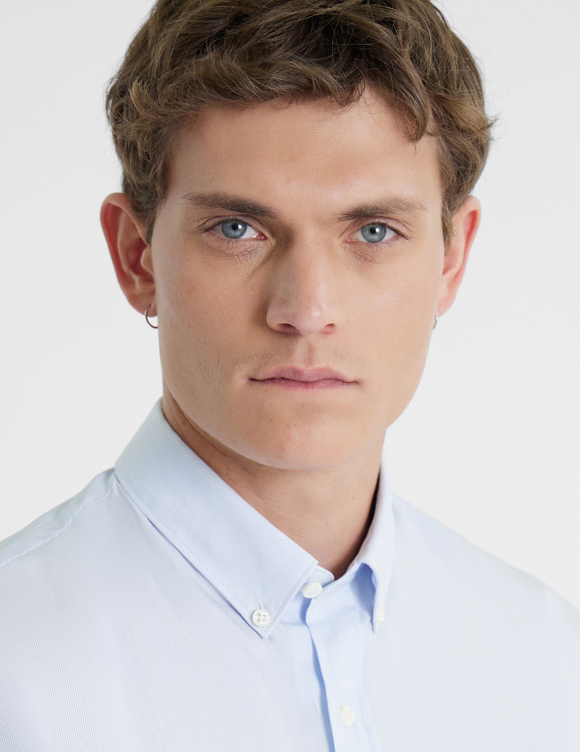 Classic blue striped shirt - Poplin - American Collar