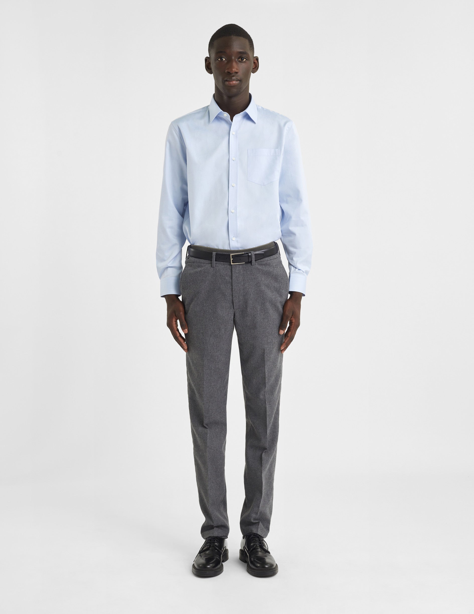 Classic blue shirt - Twill - Figaret Collar