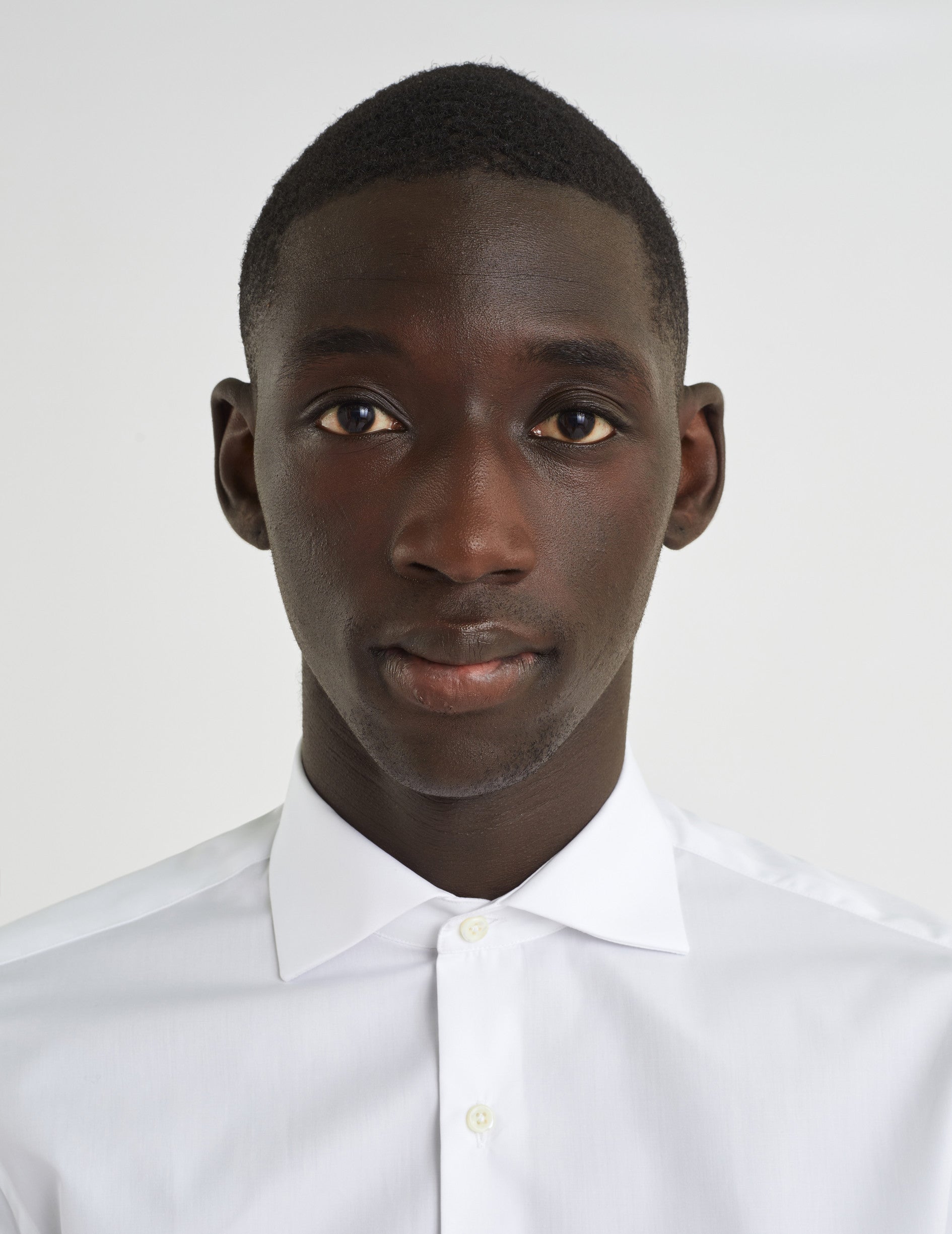 Fitted white shirt - Poplin - Italian Collar