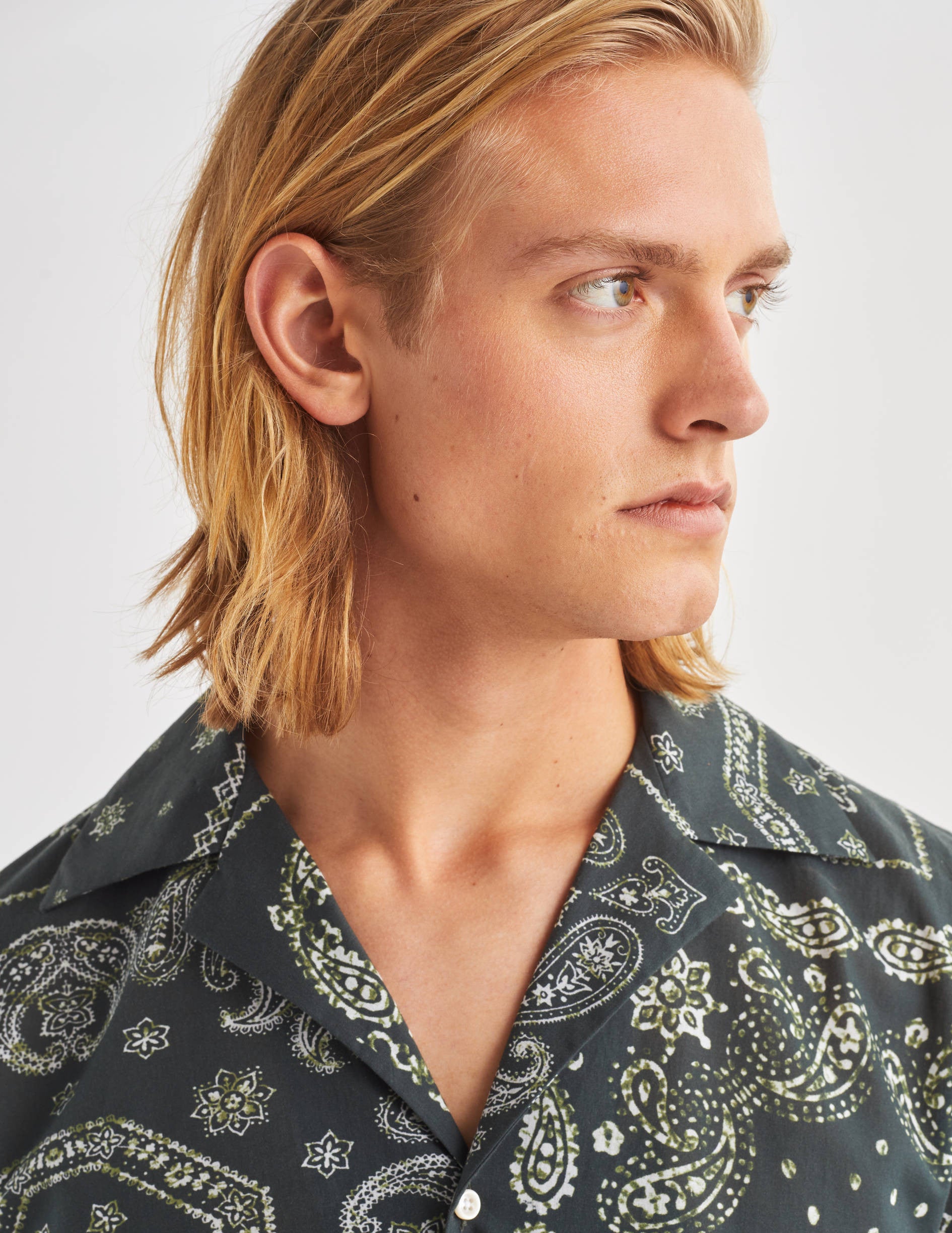 Green Drazick Shirt - Poplin - Pyjamas Collar