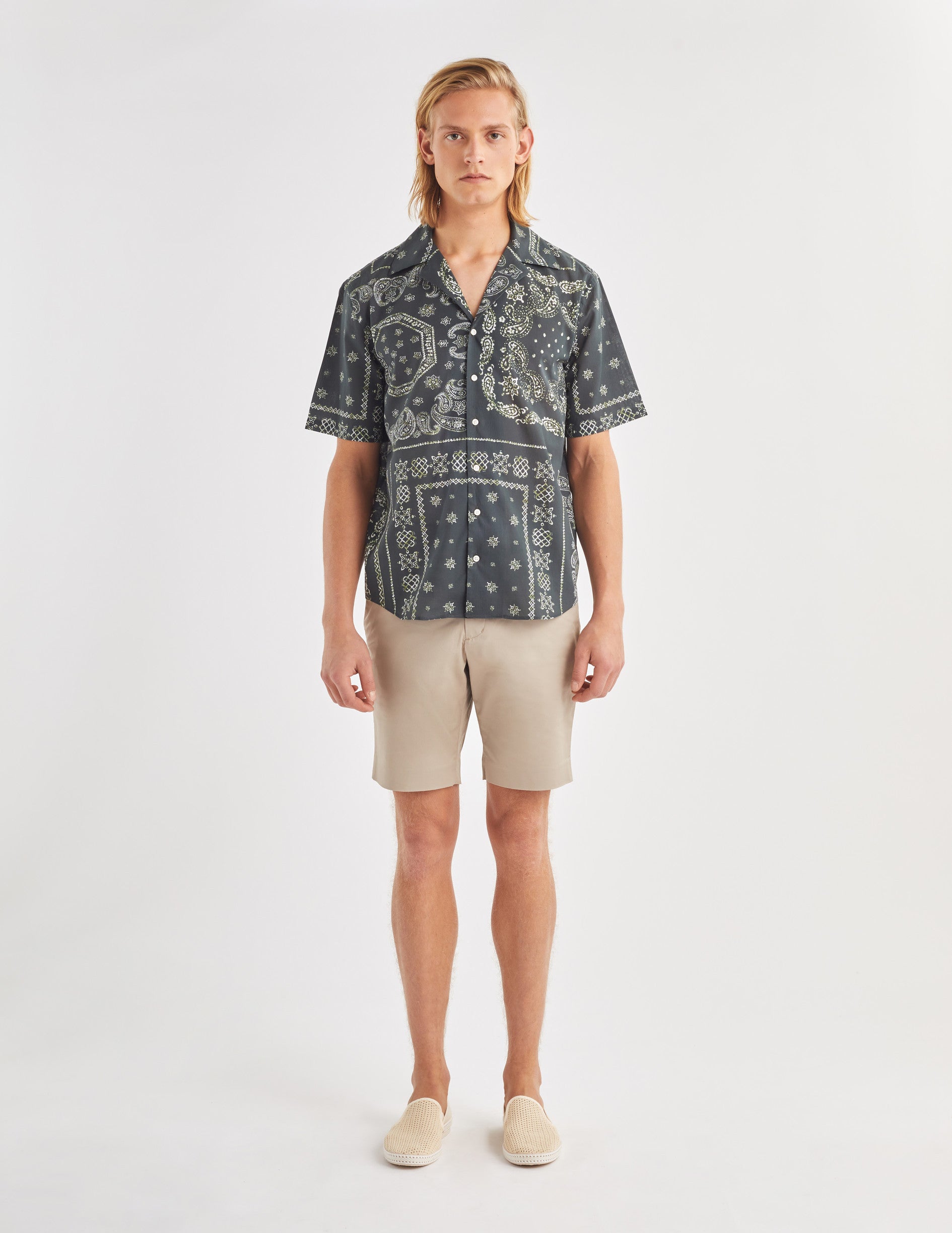 Green Drazick Shirt - Poplin - Pyjamas Collar