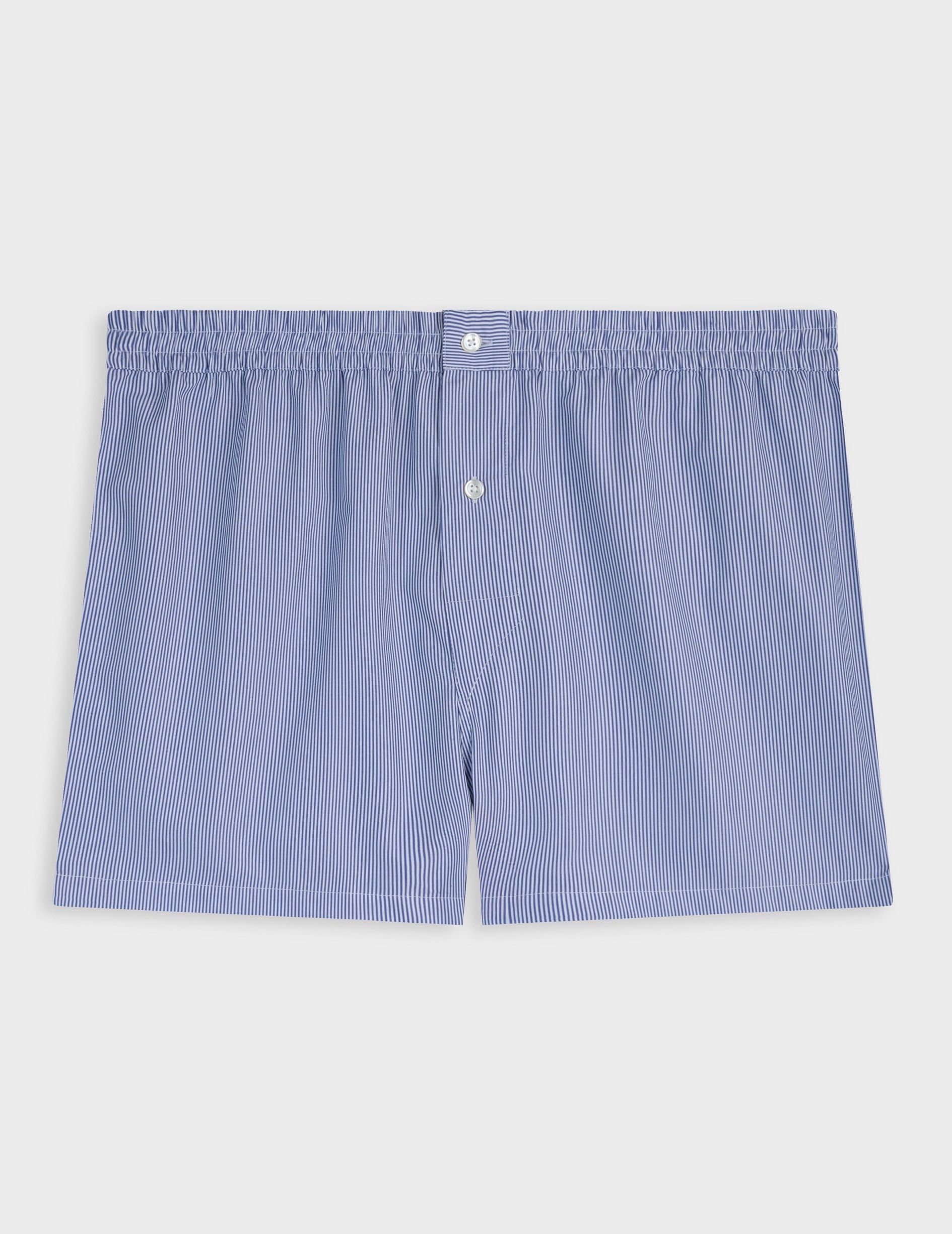 Navy striped poplin underpants