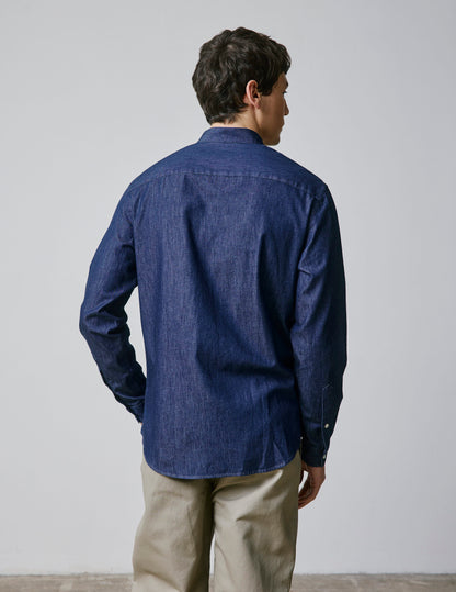 Carl shirt in navy denim