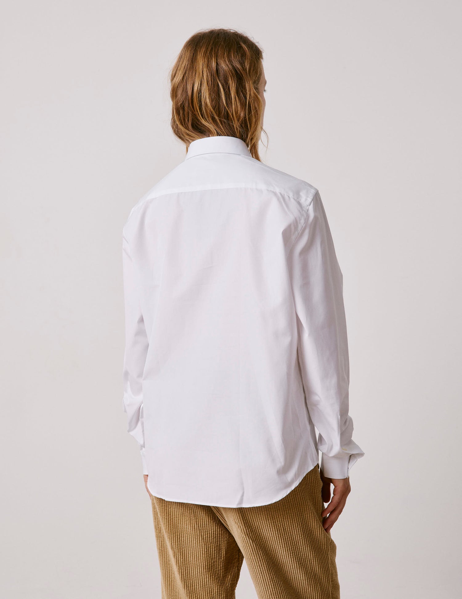 unisex White "Je t'aime" shirt - Poplin - Figaret Collar#9