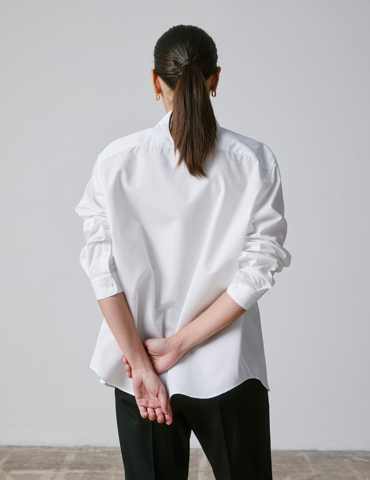 unisex White "Je t'aime" shirt - Poplin - Figaret Collar#5