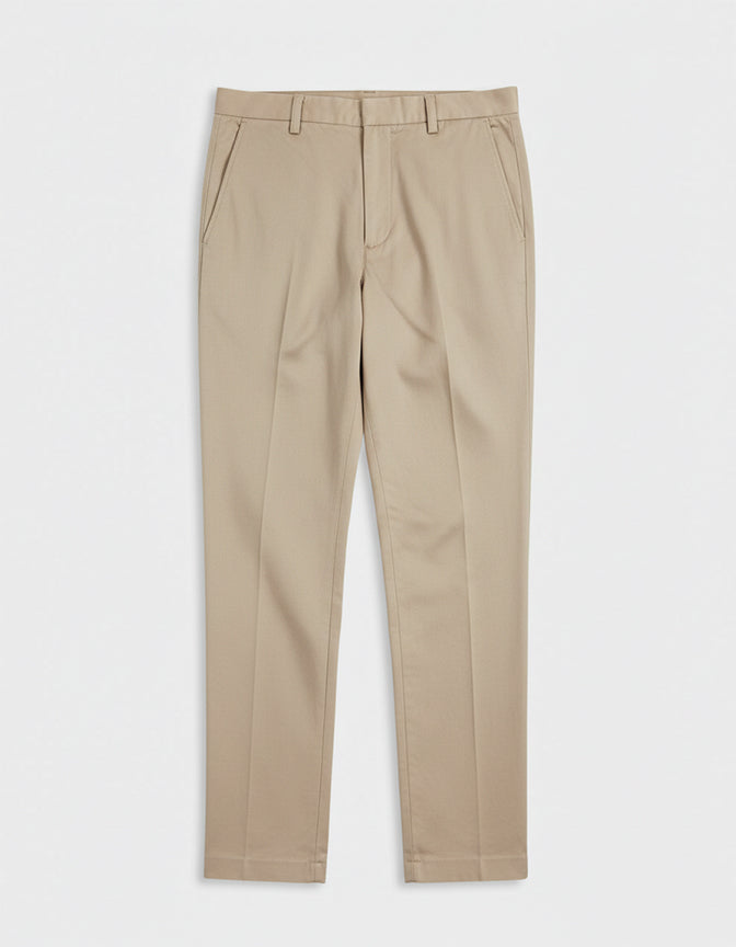 Geofrey chinos in cotton twill beige