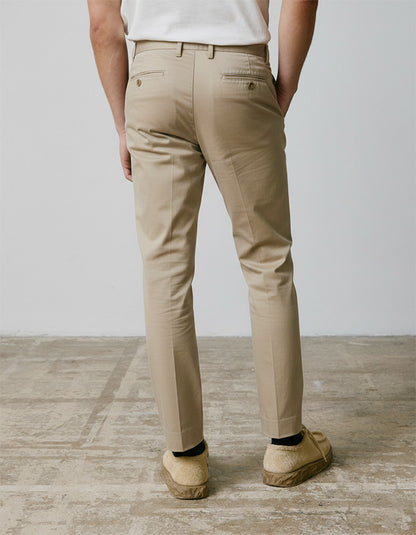 Geofrey chinos in cotton twill beige