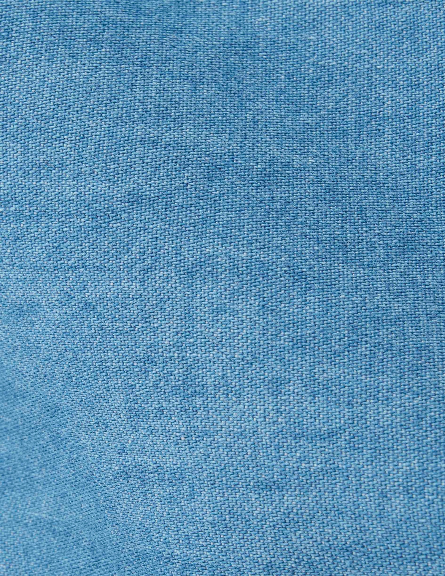 Carl blue denim shirt - Denim - Open straight Collar#6