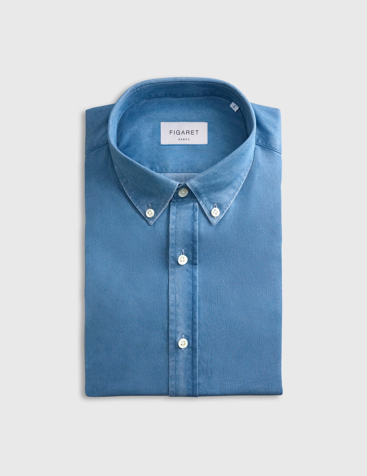 Semi-fitted blue shirt - Twill - American Collar#4