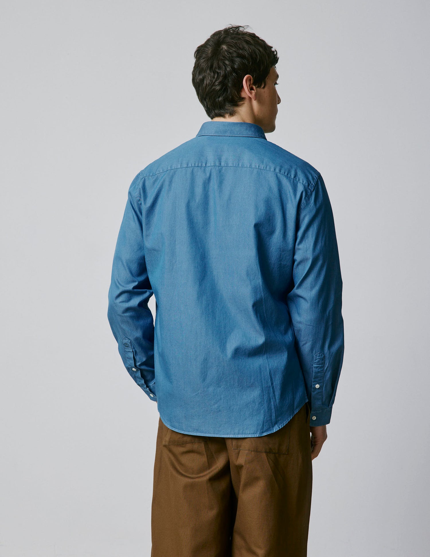 Semi-fitted blue shirt - Twill - American Collar#2