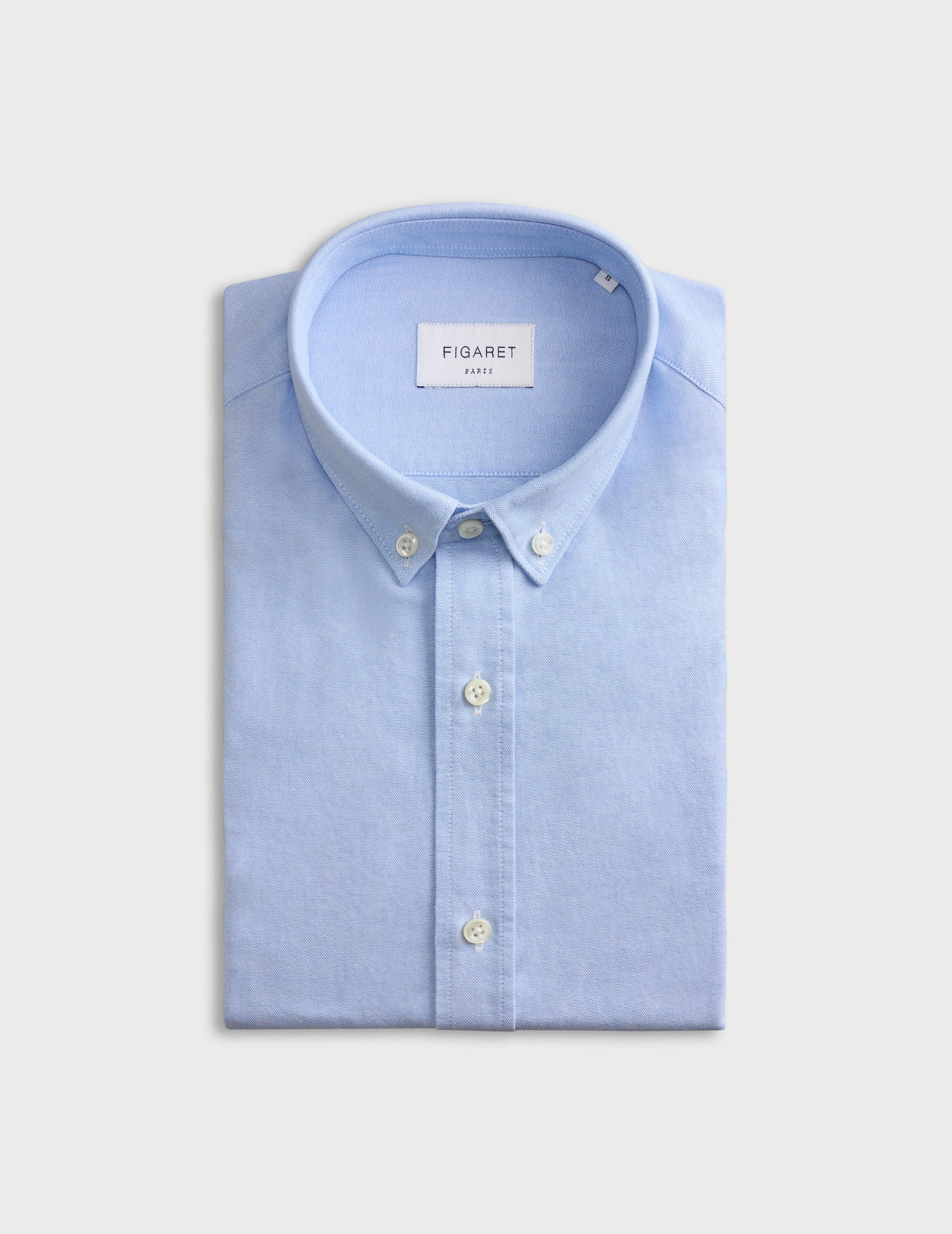 Semi-fitted blue shirt - Oxford - American Collar#4