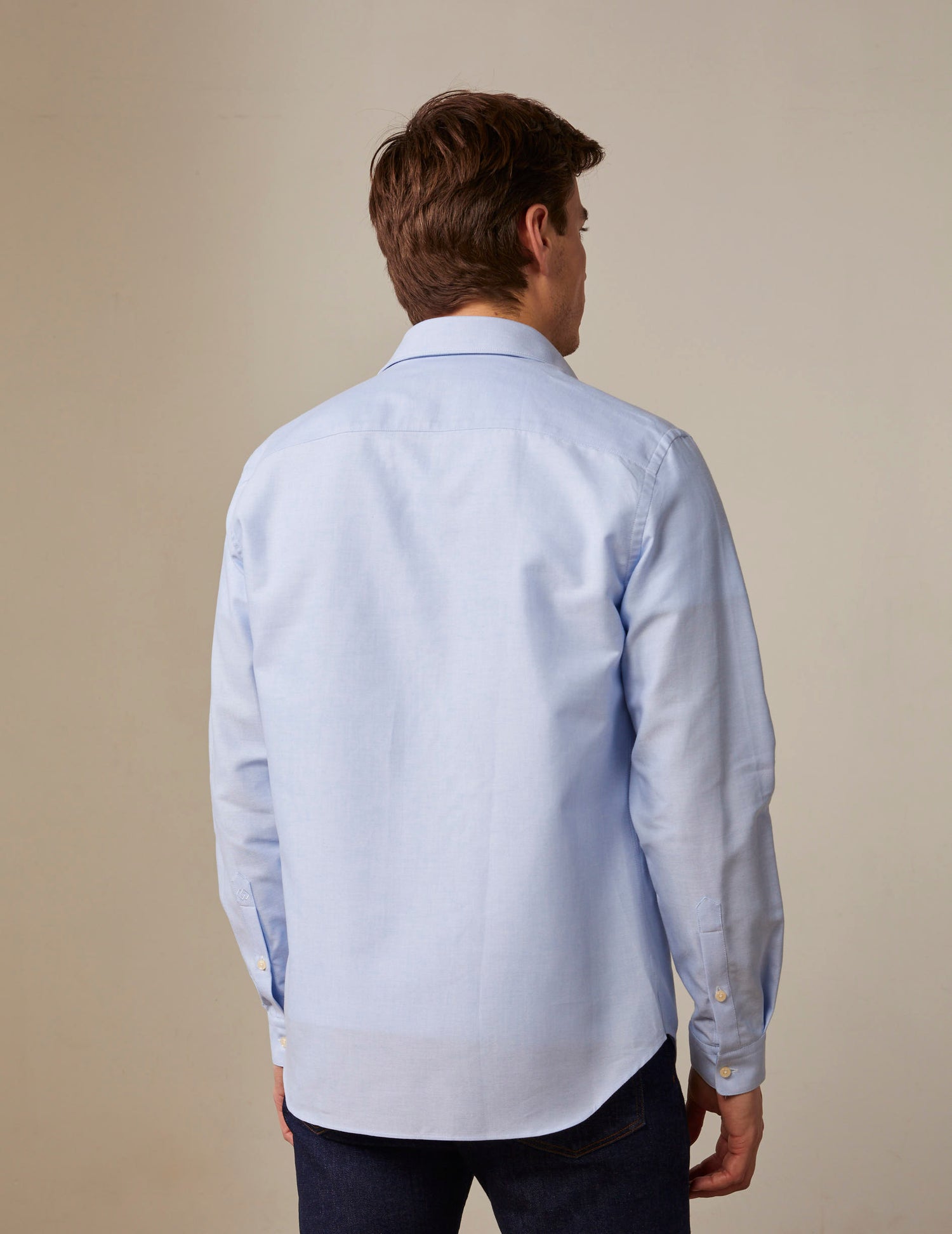 Semi-fitted blue shirt - Oxford - American Collar#2
