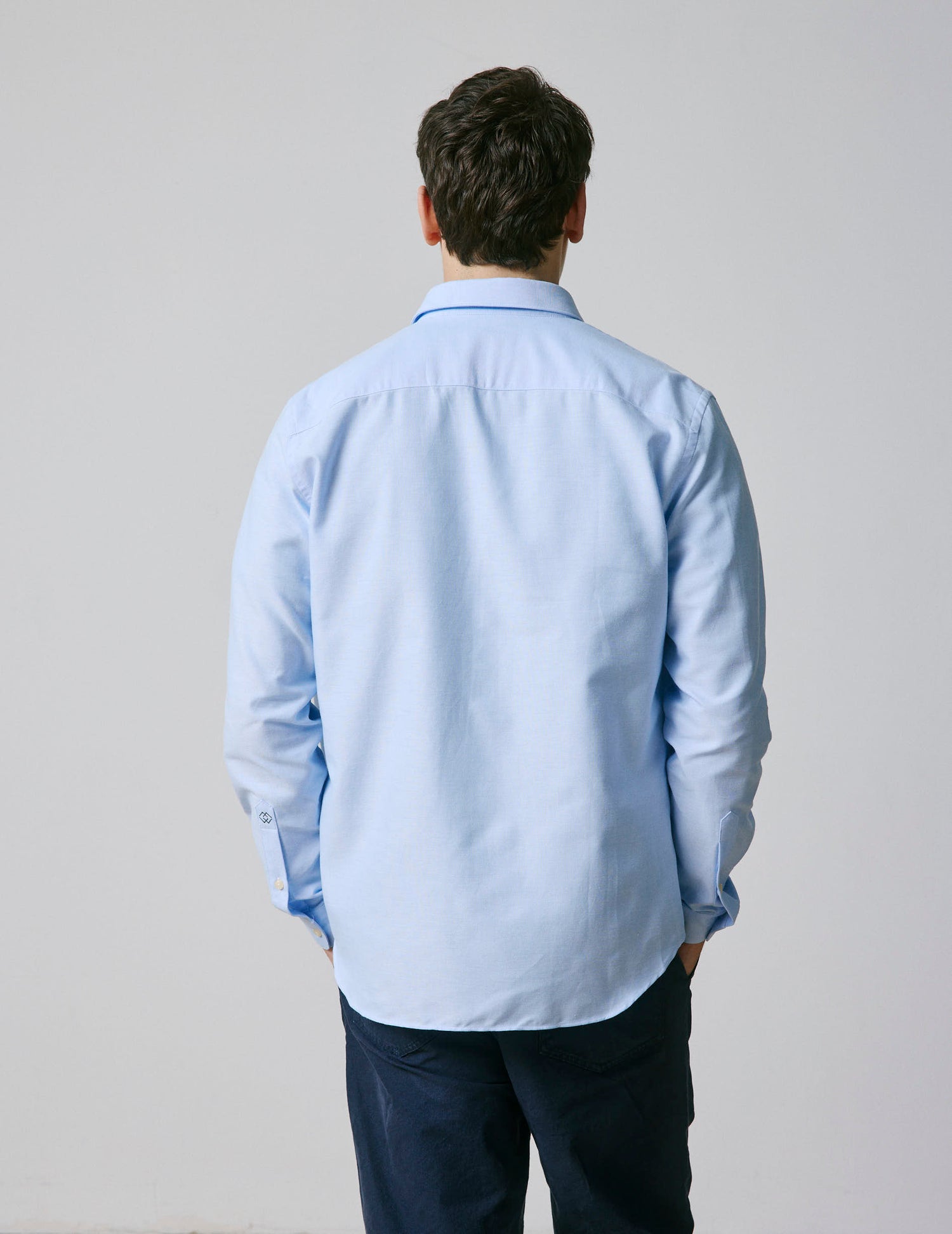 Semi-fitted blue shirt - Oxford - American Collar#2