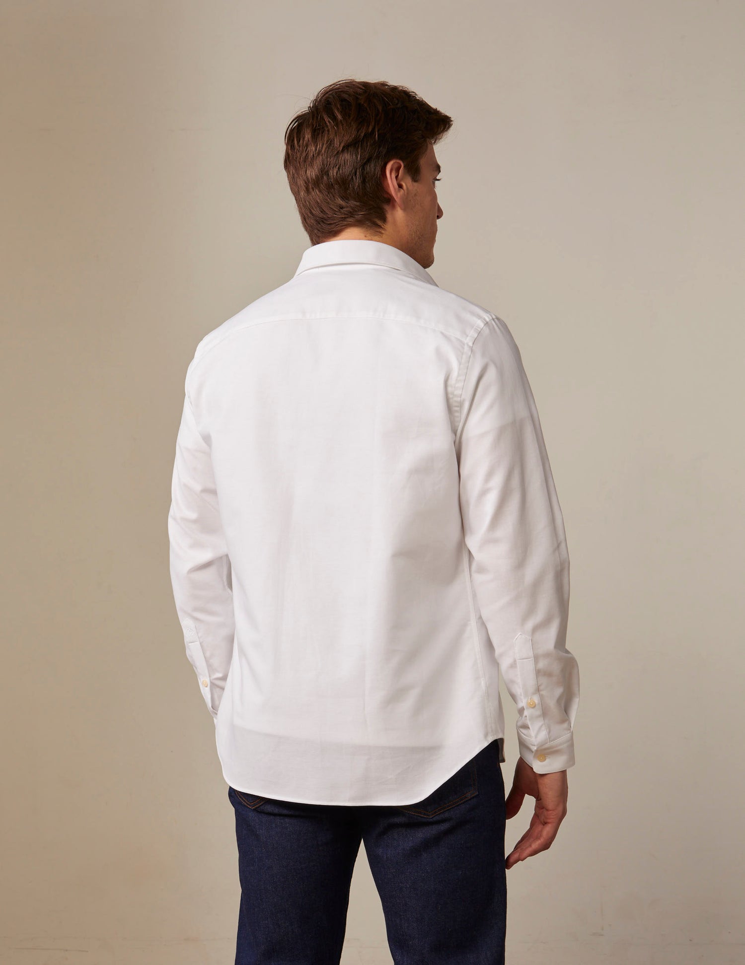 Semi-fitted white shirt - Oxford - American Collar#2