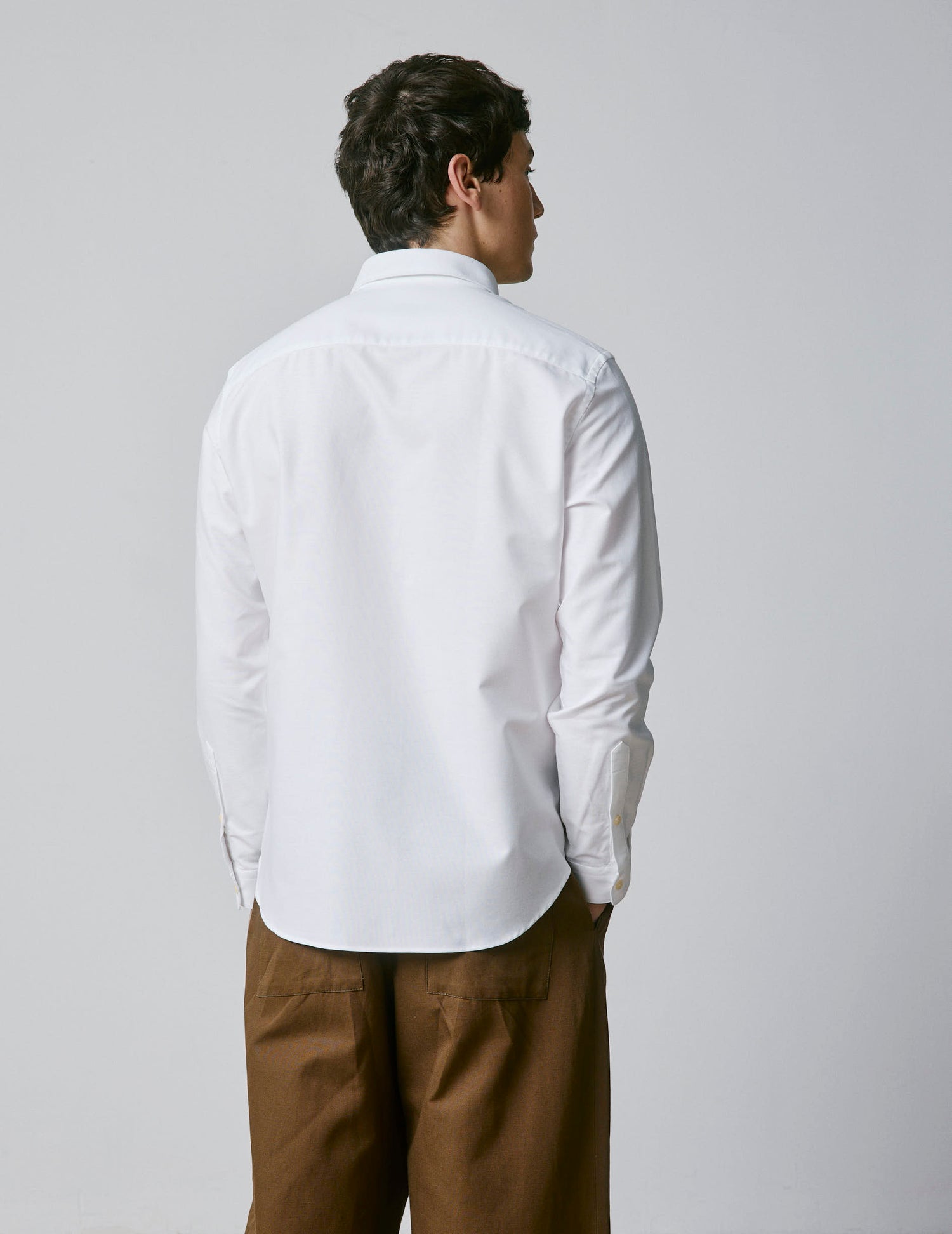 Semi-fitted white shirt - Oxford - American Collar#2