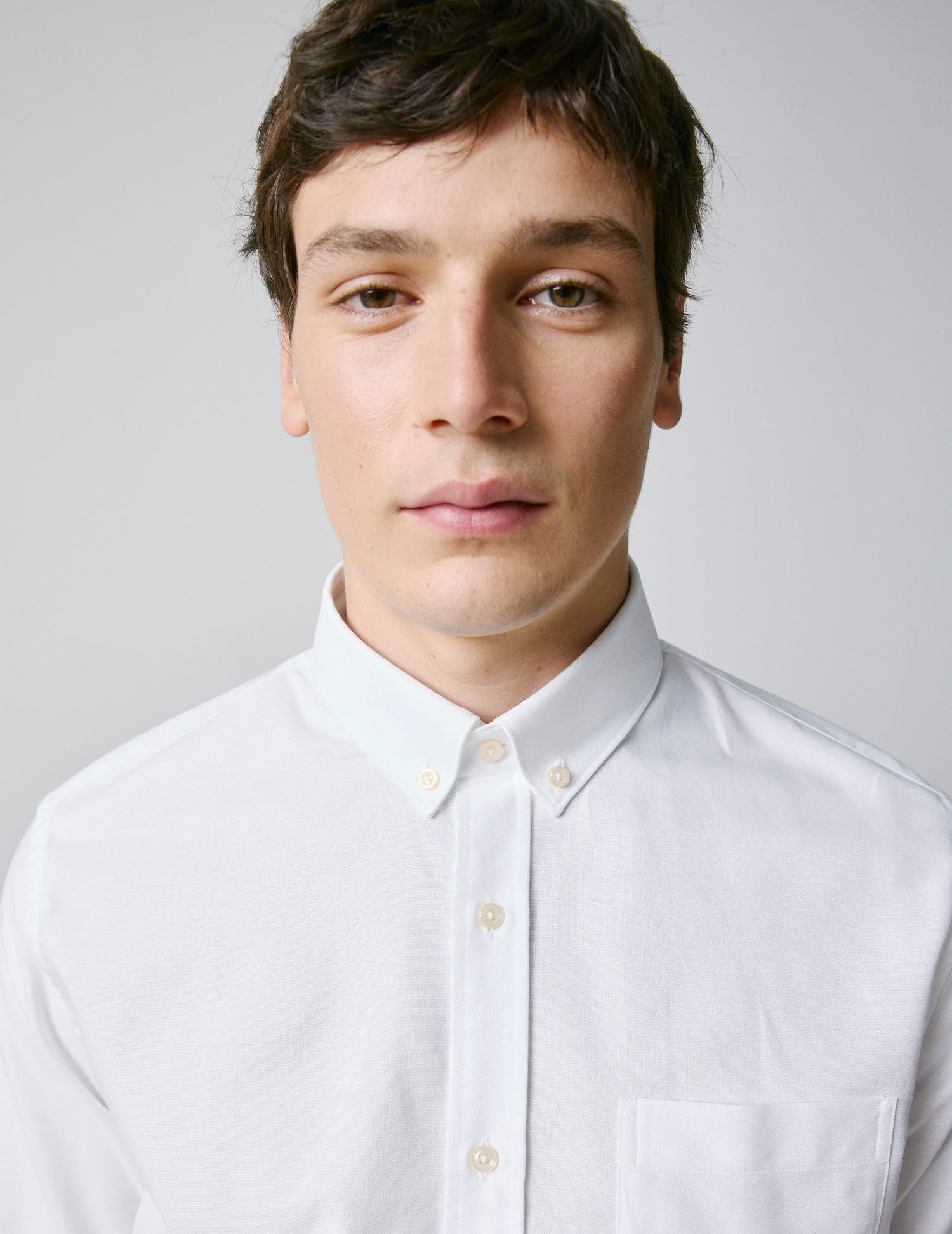 Semi-fitted white shirt - Oxford - American Collar#3