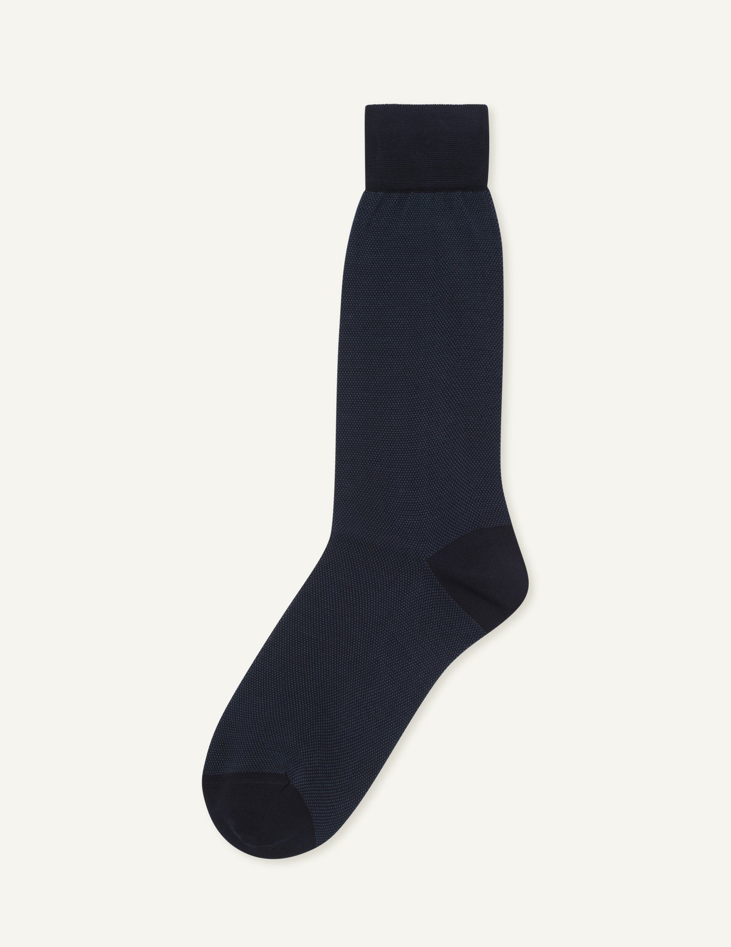 Chaussettes en double fil d'Ecosse bleu - Col bleu