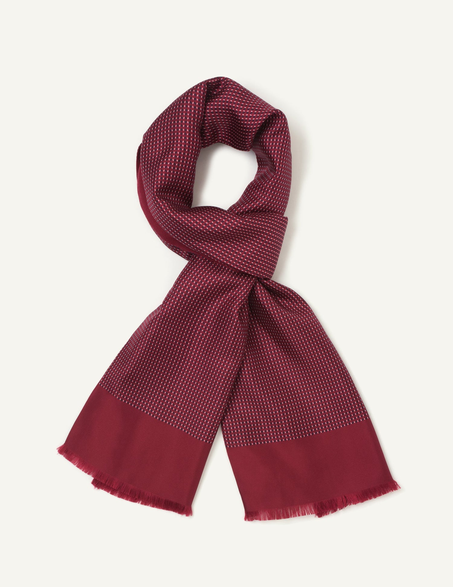 Red patterned scarf
