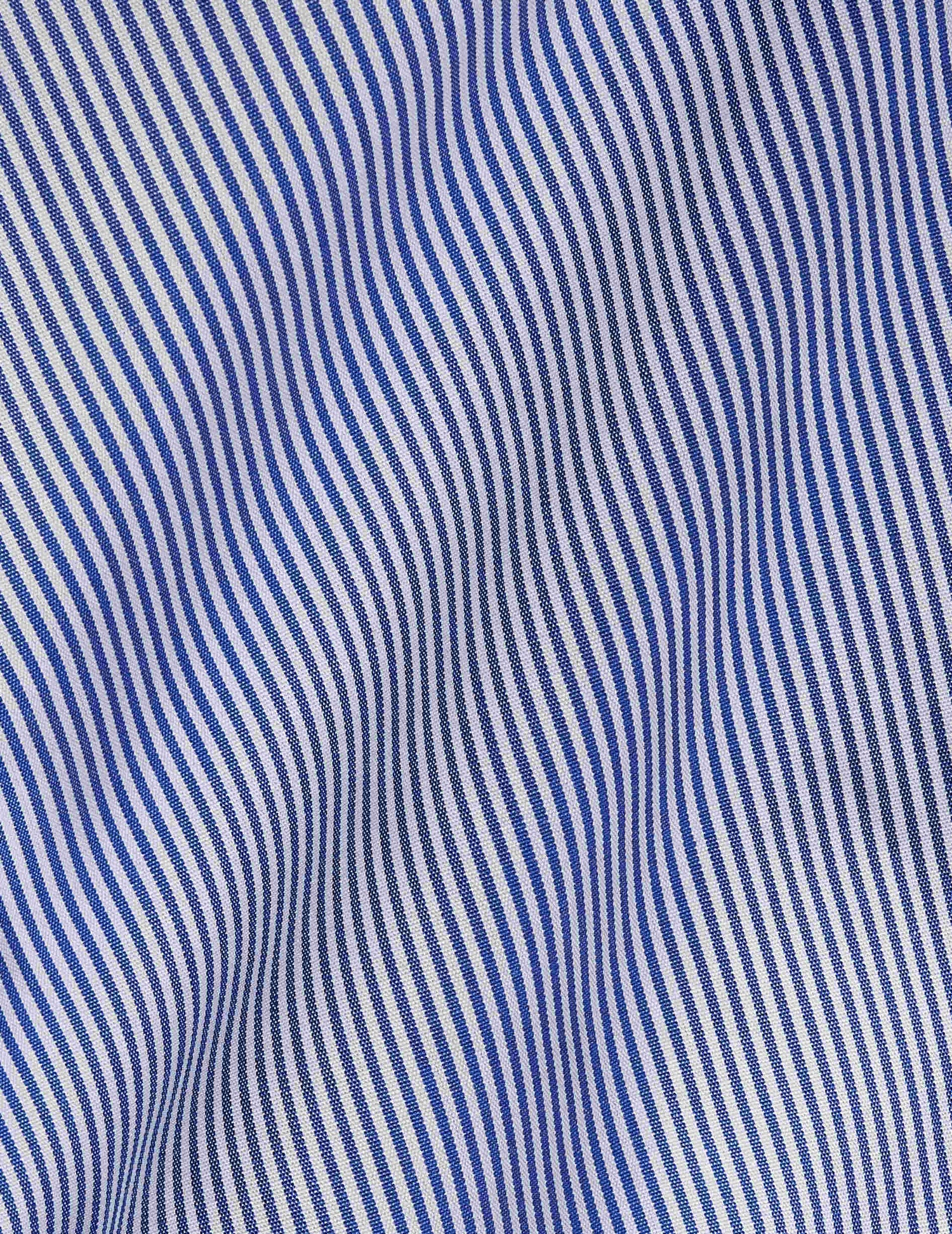 Semi-fitted blue striped shirt