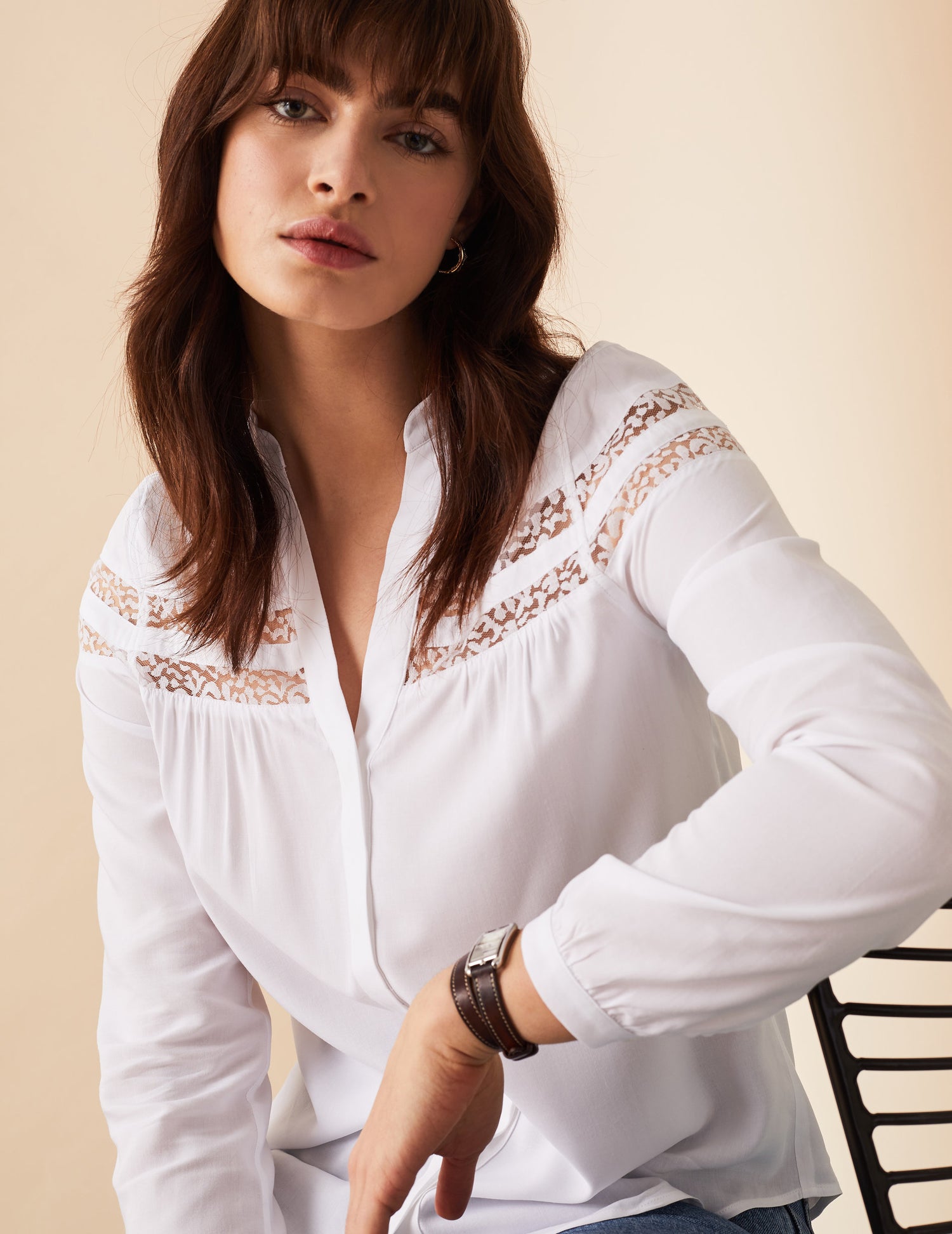 White Lena shirt - Poplin#2