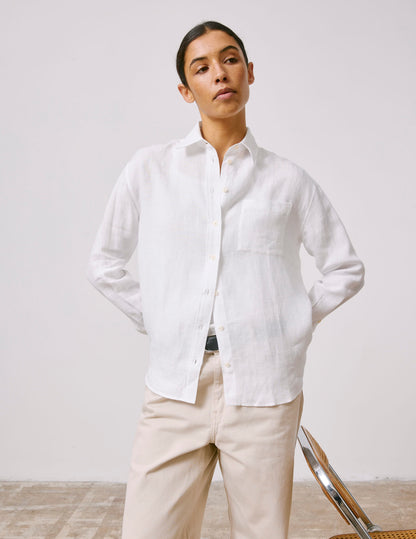 white linen Charlotte shirt