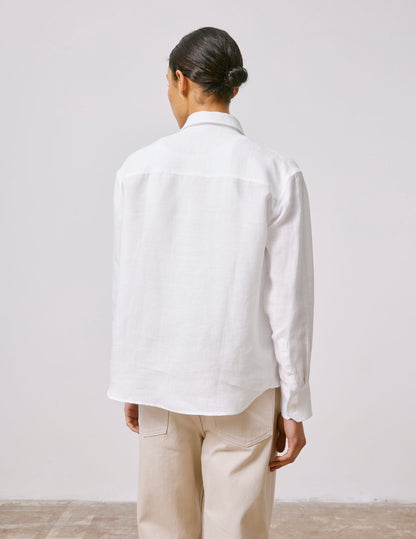 white linen Charlotte shirt