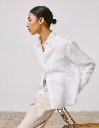 white linen Charlotte shirt