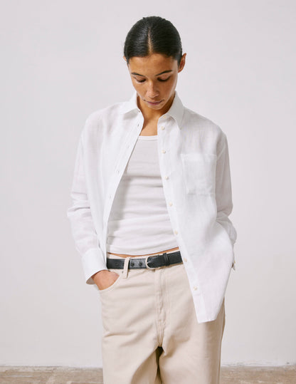 white linen Charlotte shirt
