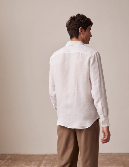 Gaspard shirt in white linen