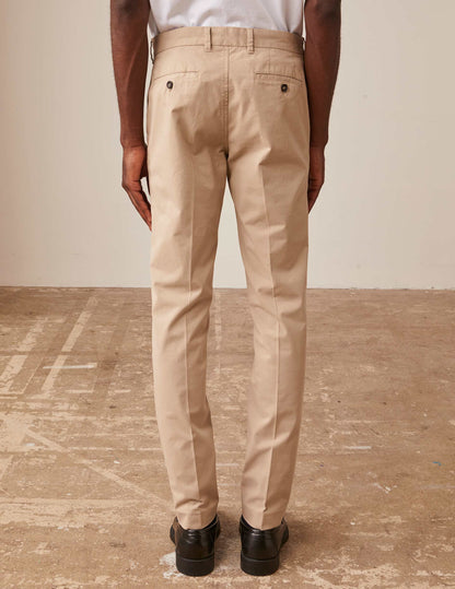 Beige cotton Maxence chinos