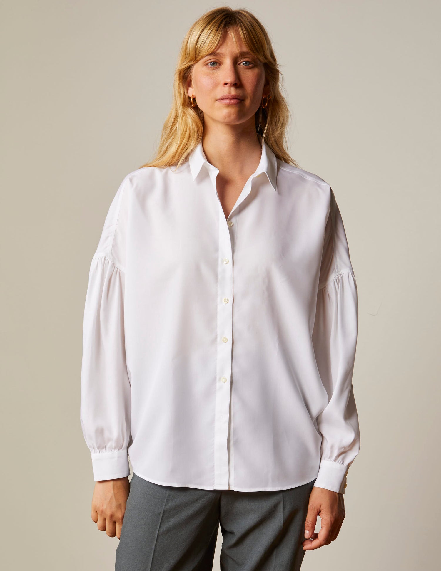 Oversized white Crystal shirt - Tencel#3