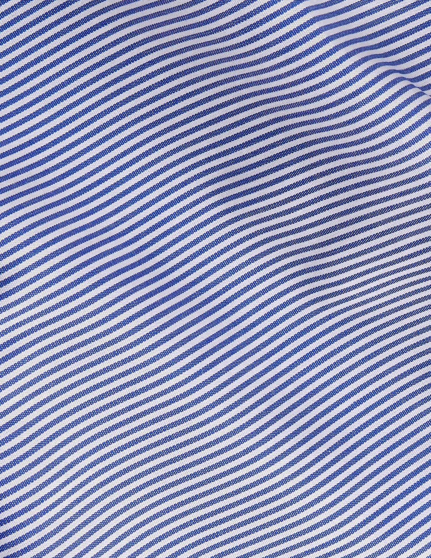 Fitted blue striped shirt - Poplin - Thin Collar#2