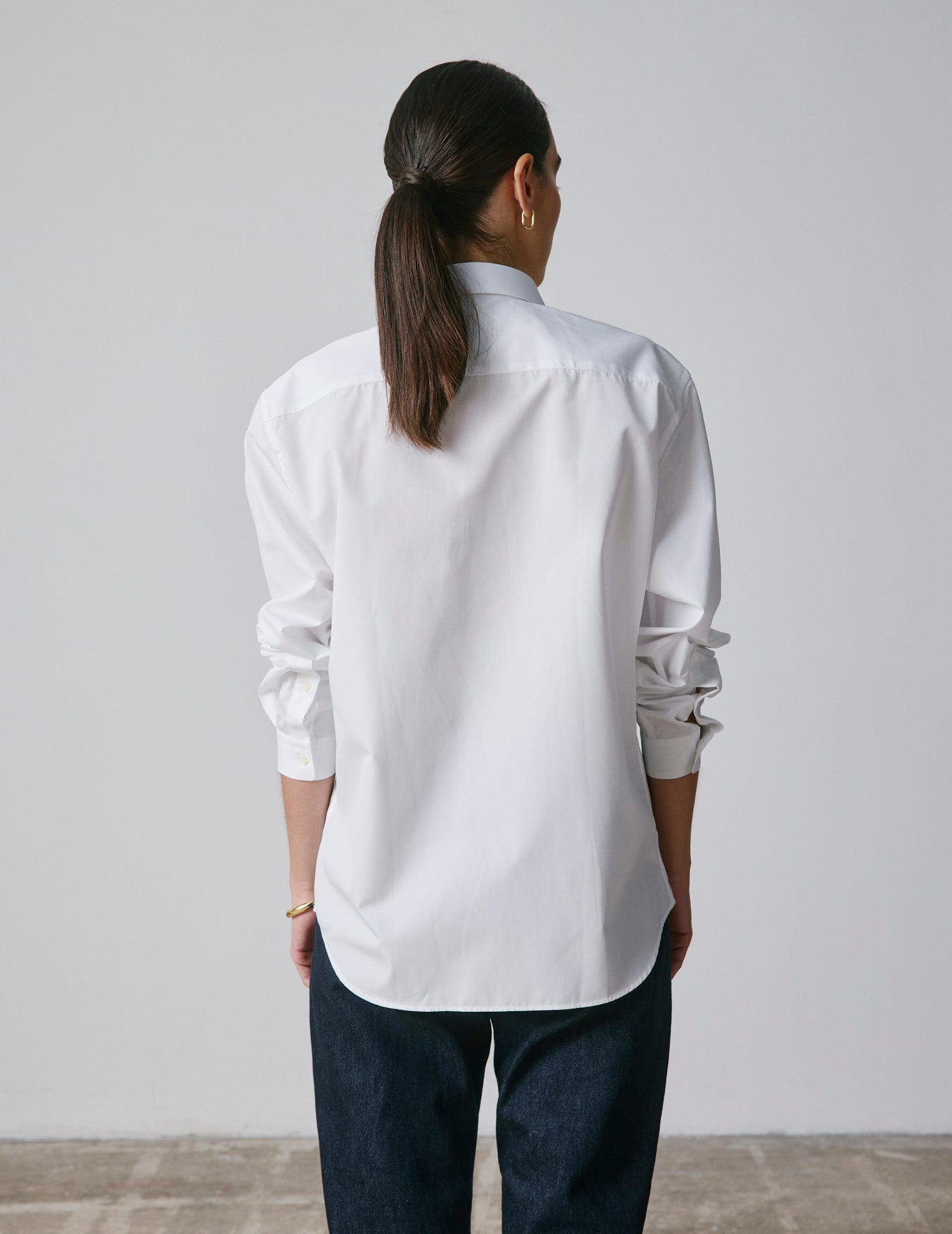 Unisex white "Je t'aime" shirt - Poplin - Figaret Collar#6