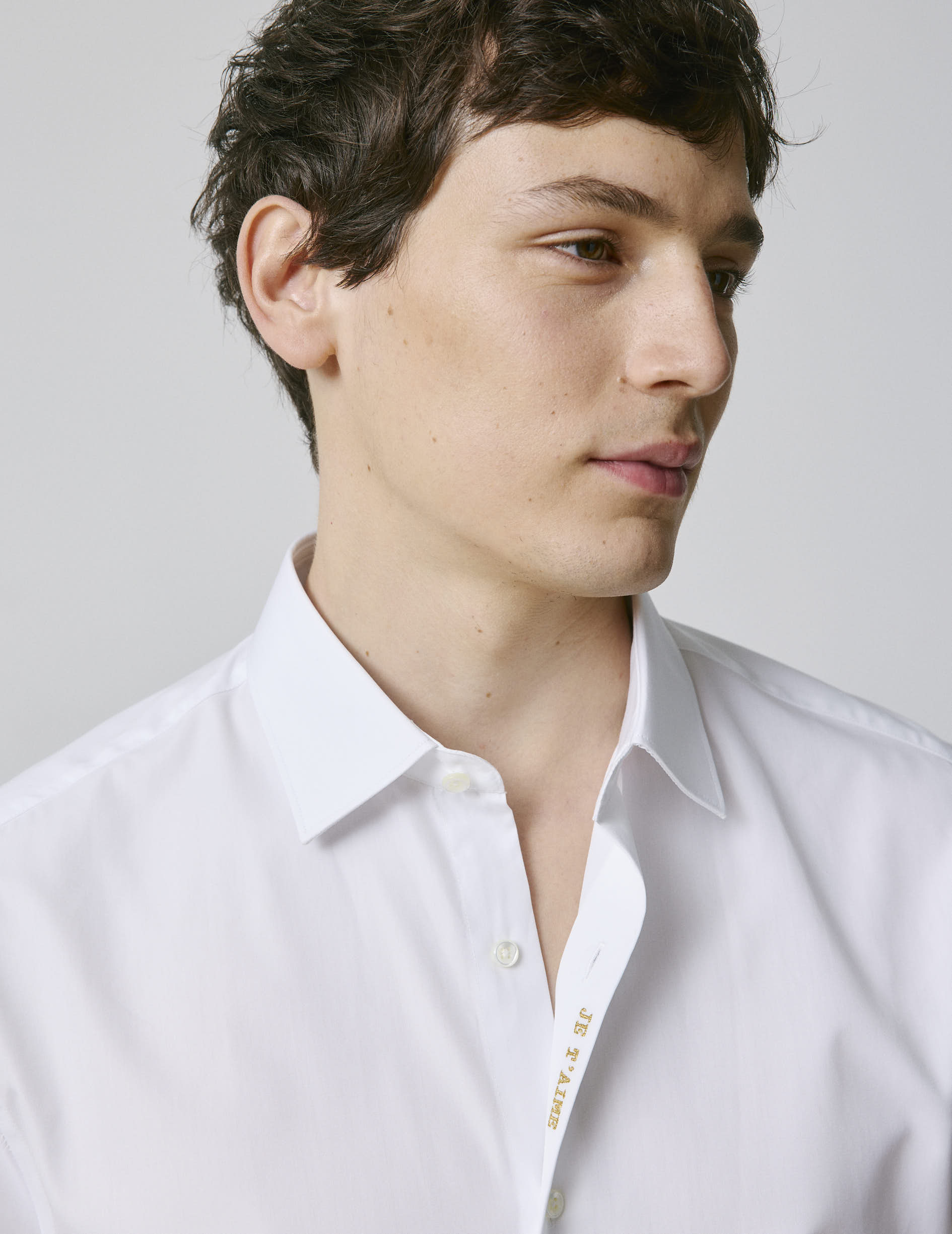 Unisex white "Je t'aime" shirt