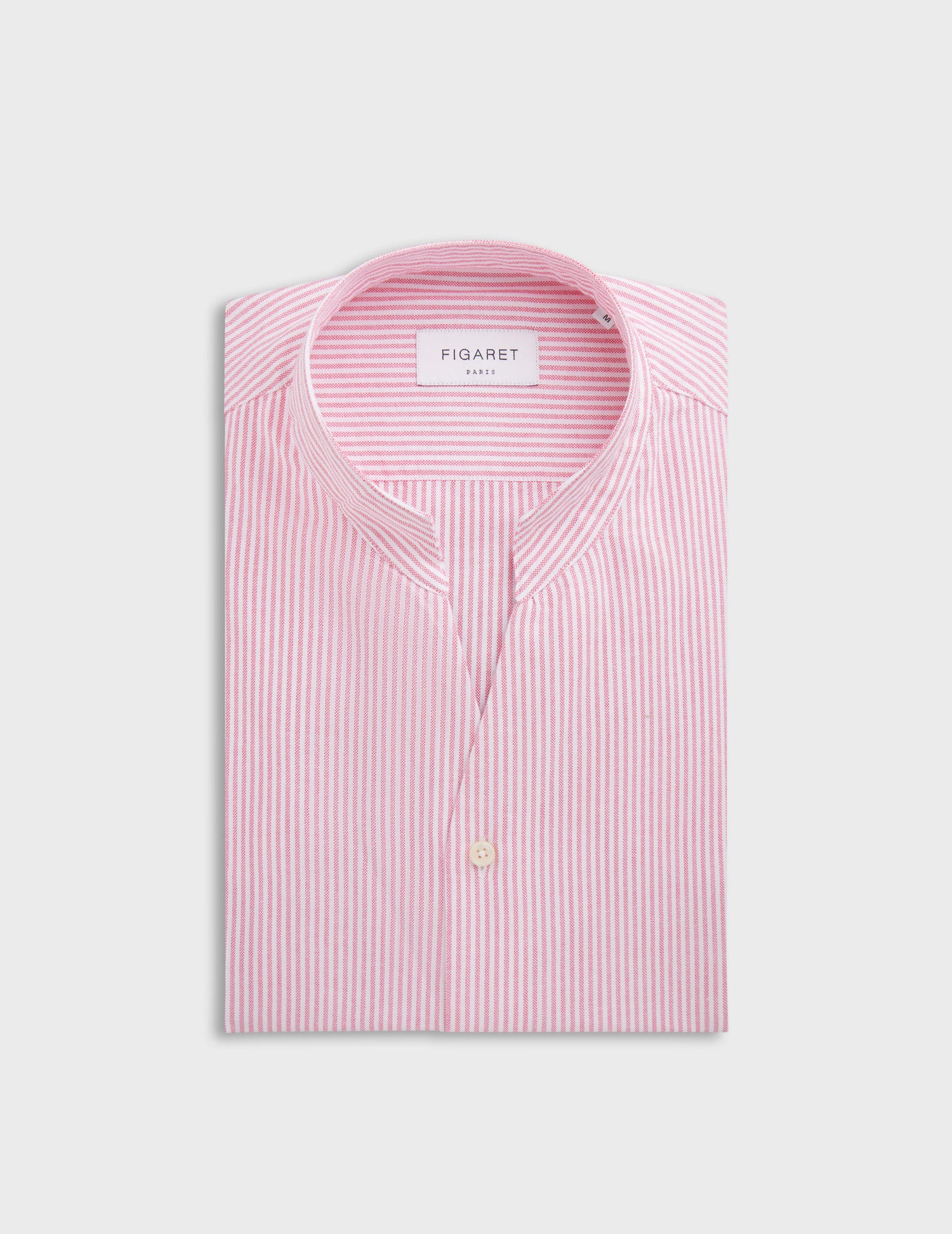 Pink striped Carl shirt - Oxford - Open straight Collar#4