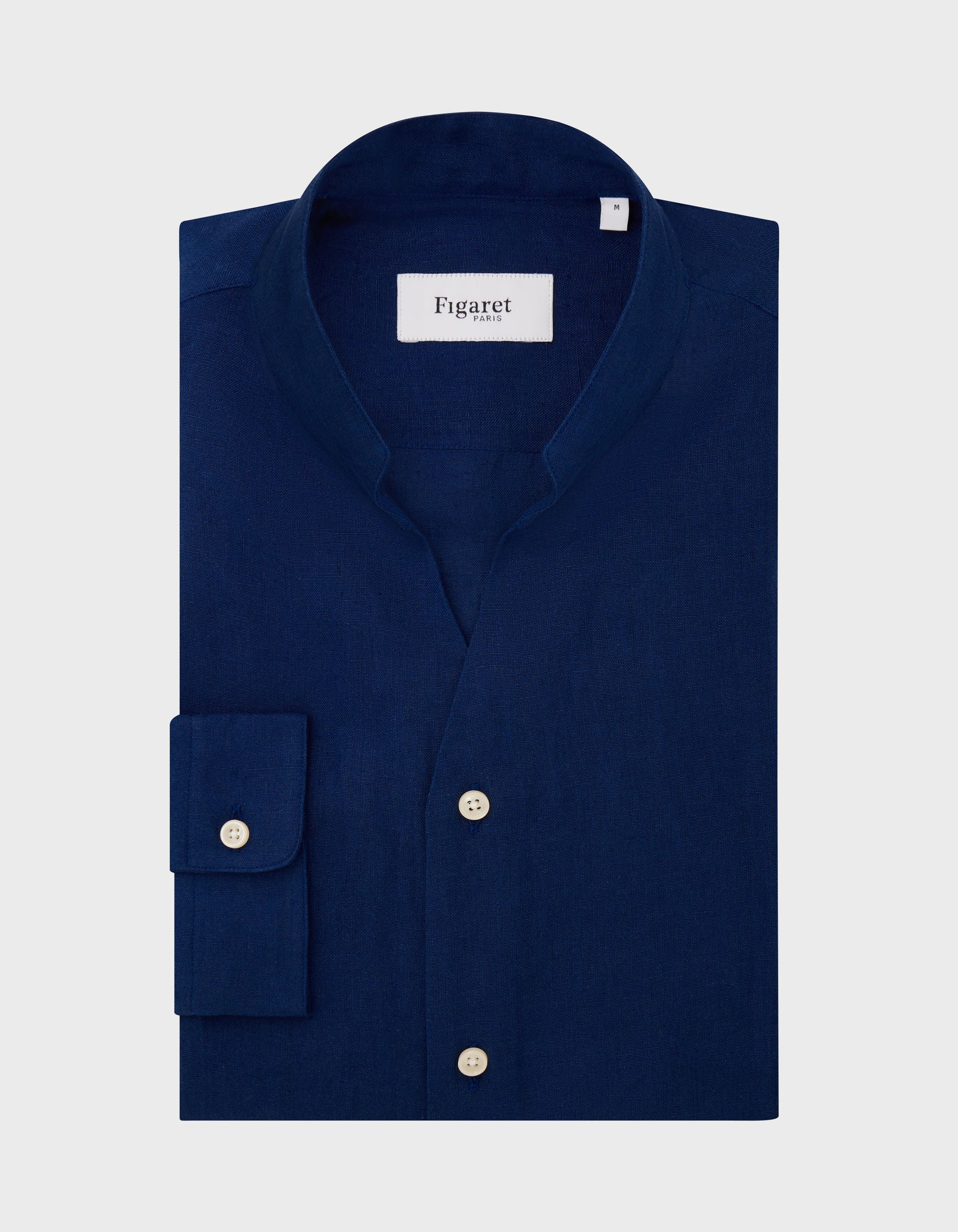 Carl shirt in navy blue linen