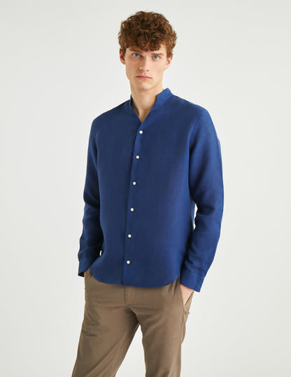 Navy linen Carl shirt