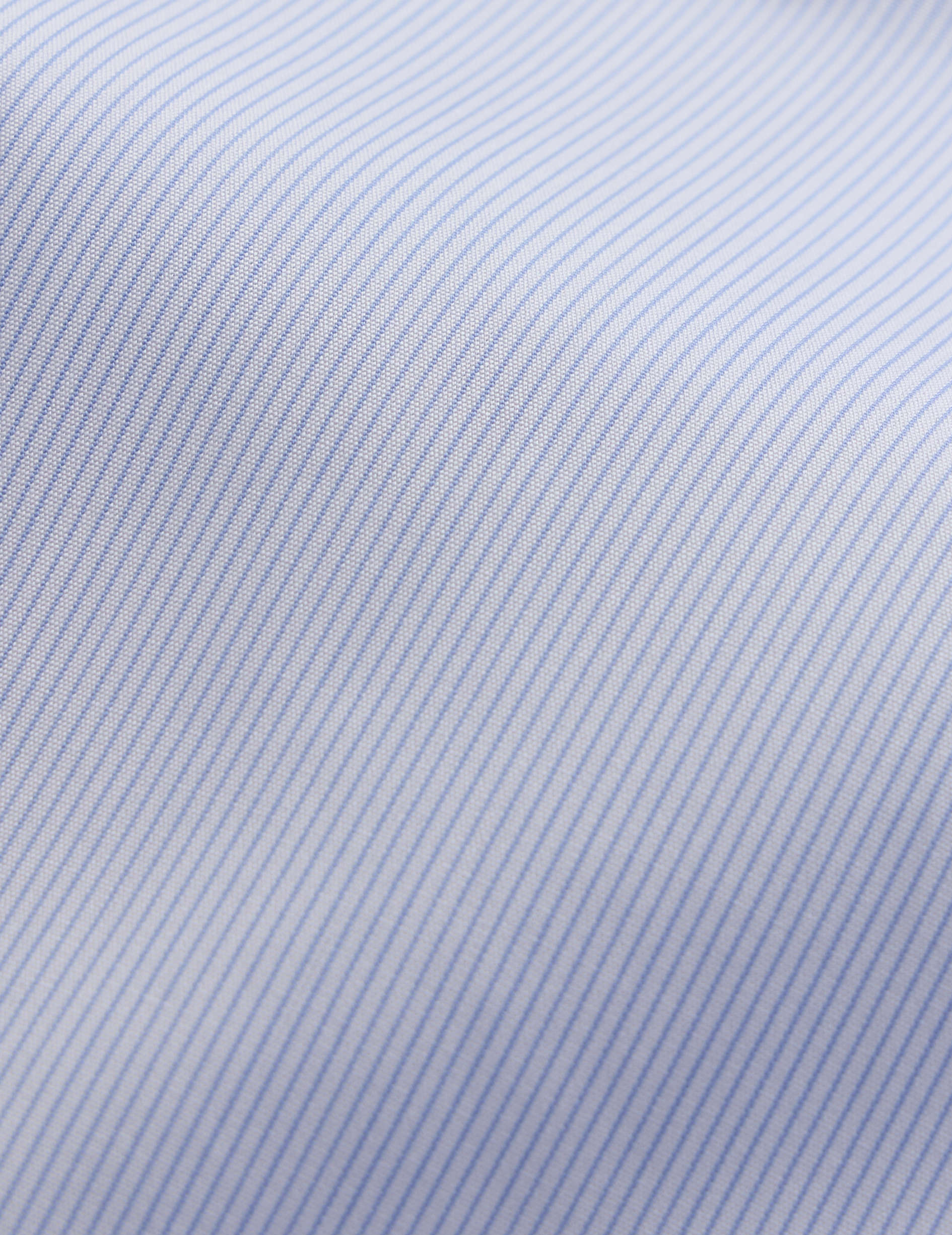 Semi-fitted striped blue shirt - Poplin - Figaret Collar