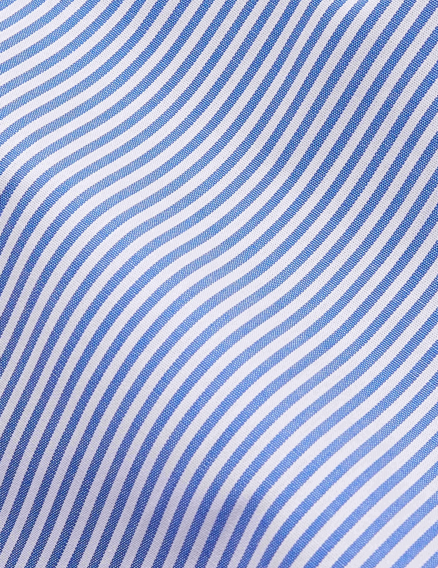 Laurine shirt with hidden buttons placket and blue stripes - Poplin - Victorian Collar#2