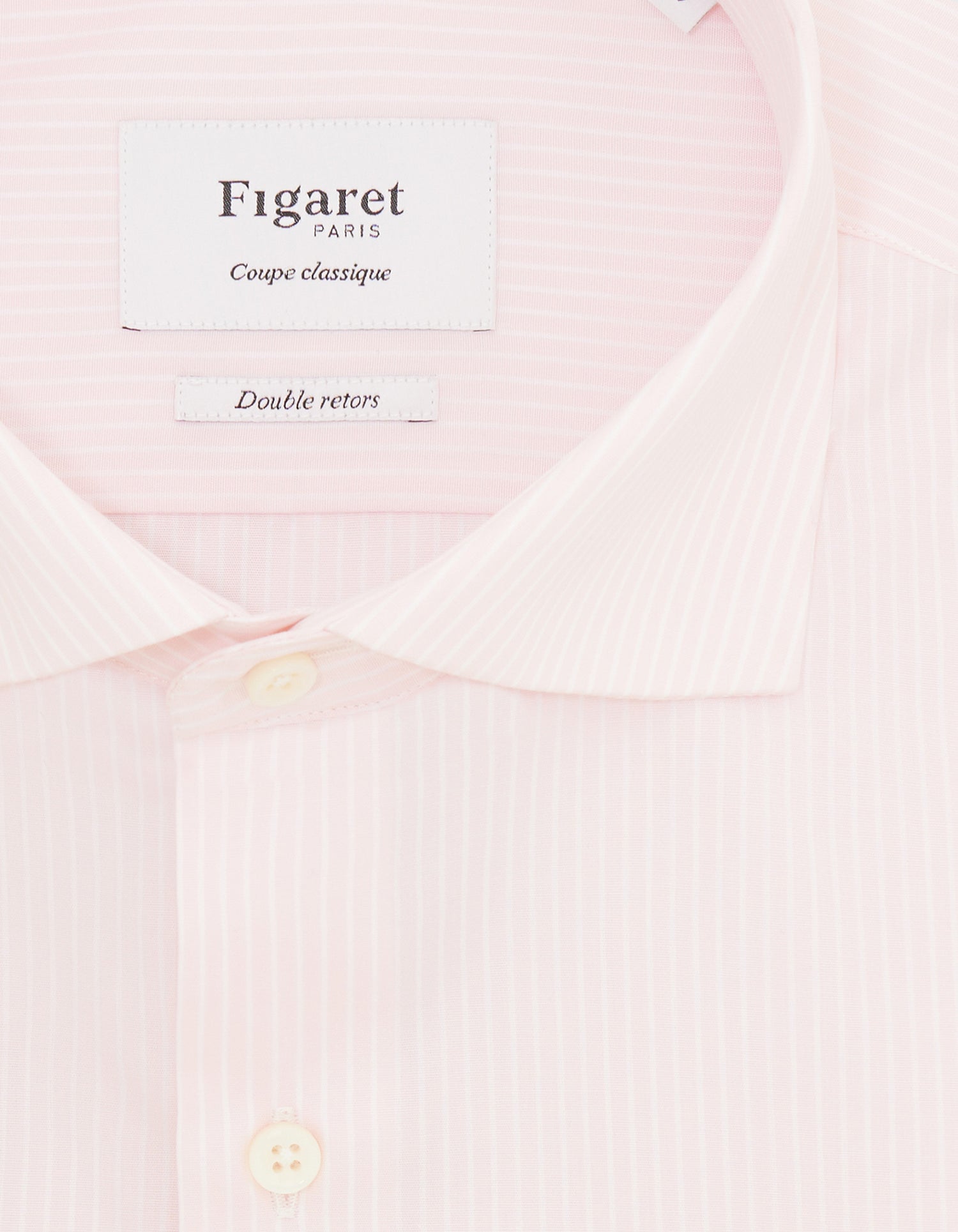 Classic pink striped shirt - Poplin - Italian Collar - French Cuffs#2