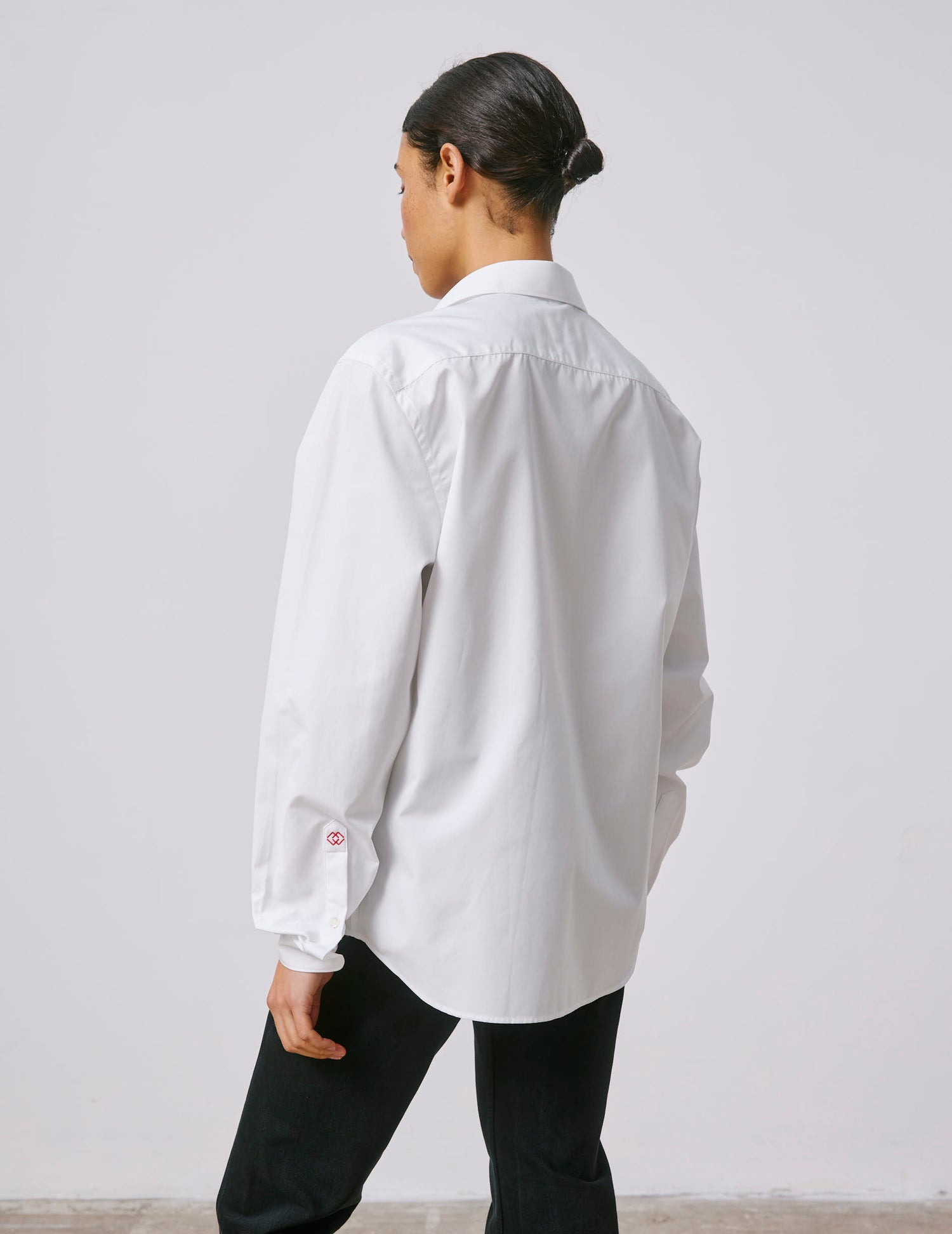Unisex white "Je t'aime" shirt - Poplin - Figaret Collar#8
