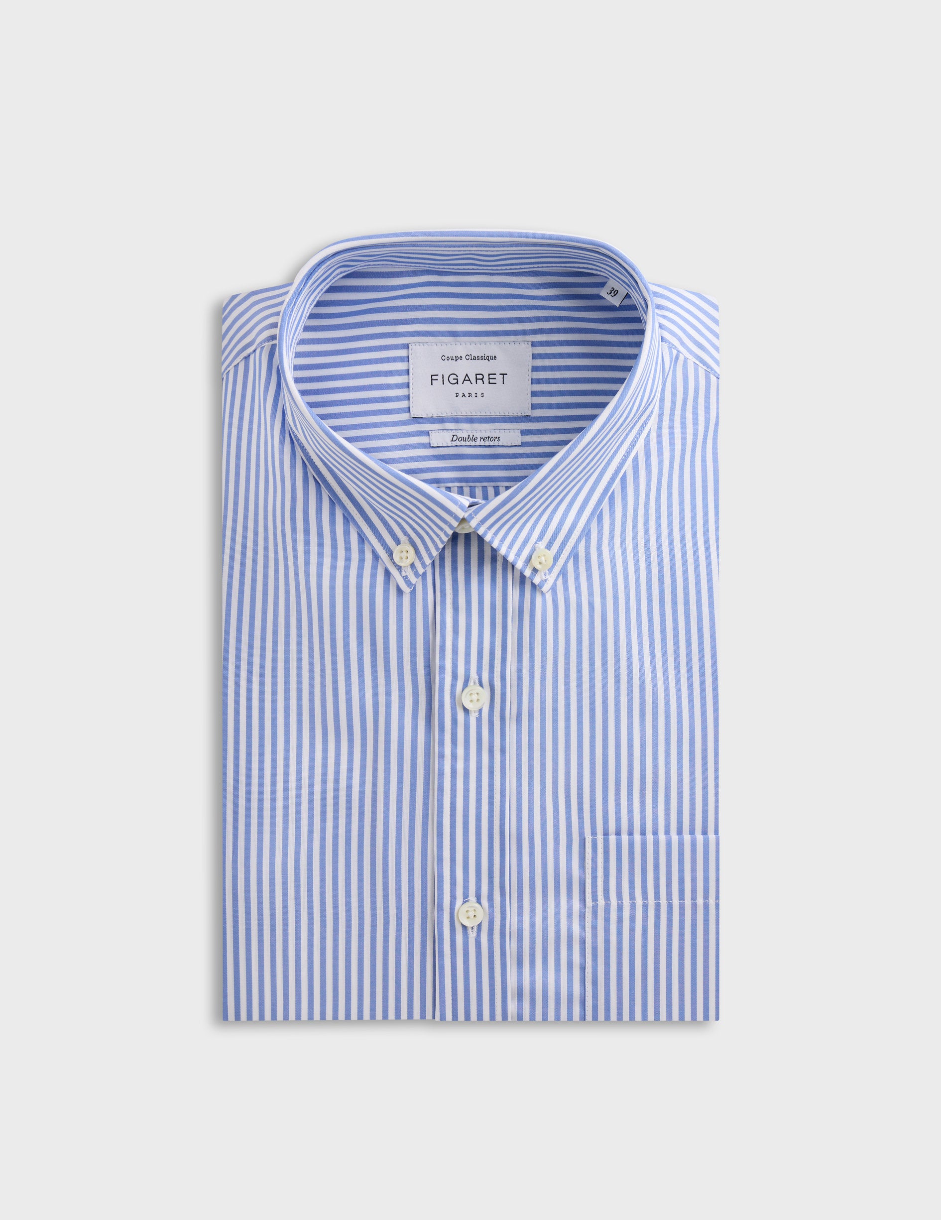Classic blue striped shirt