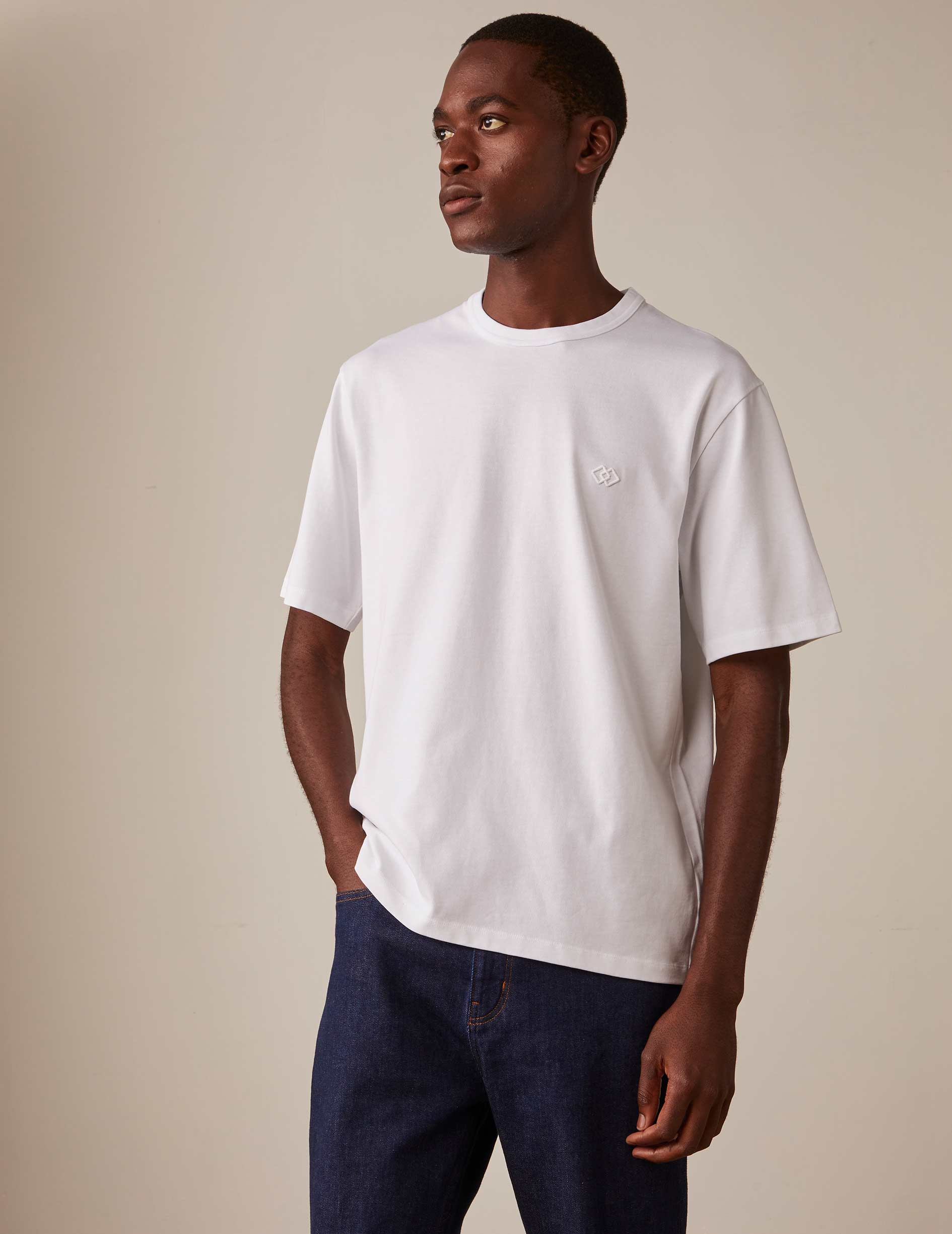 White cotton Benny t-shirt