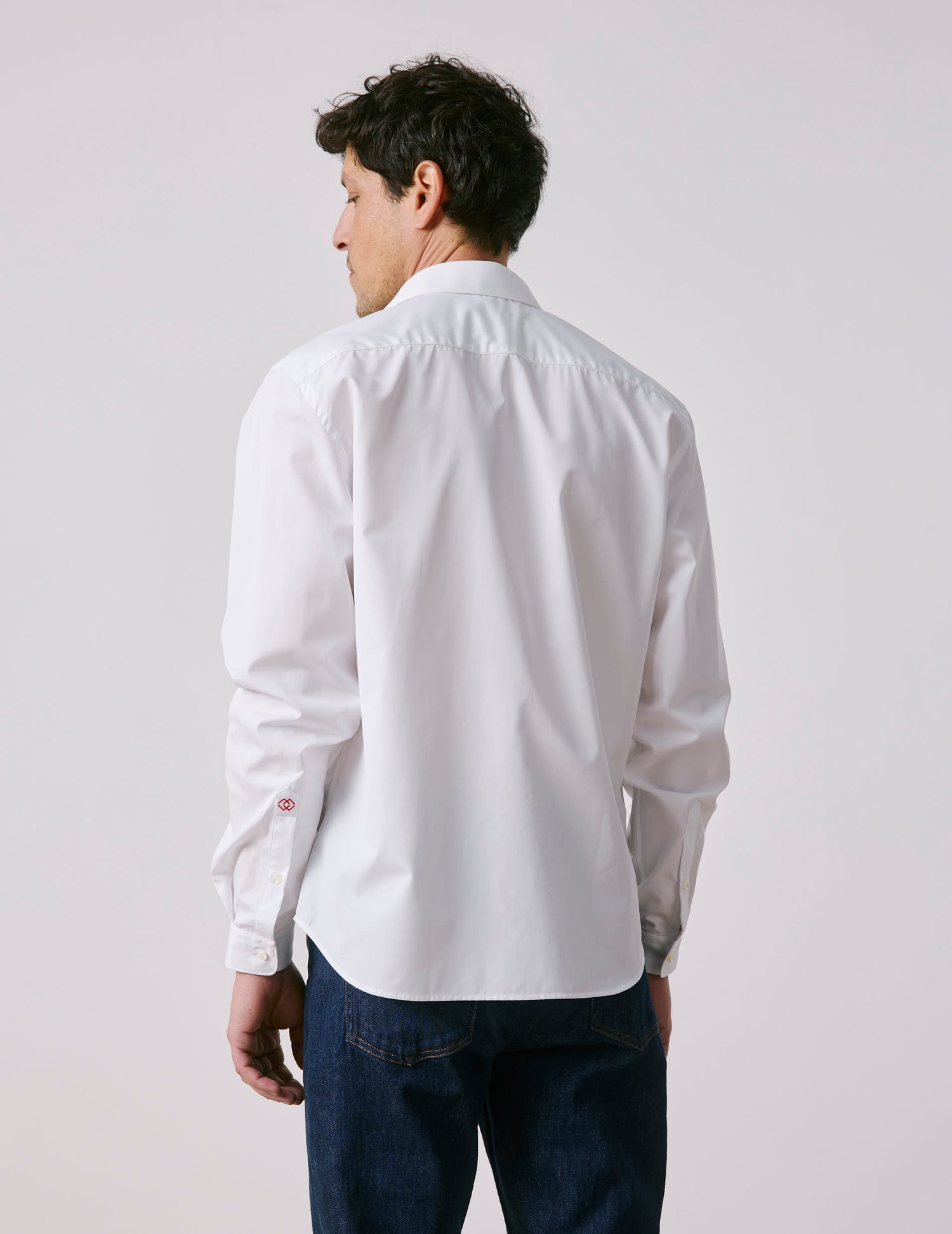 Unisex white "Je t'aime" shirt - Poplin - Figaret Collar#4