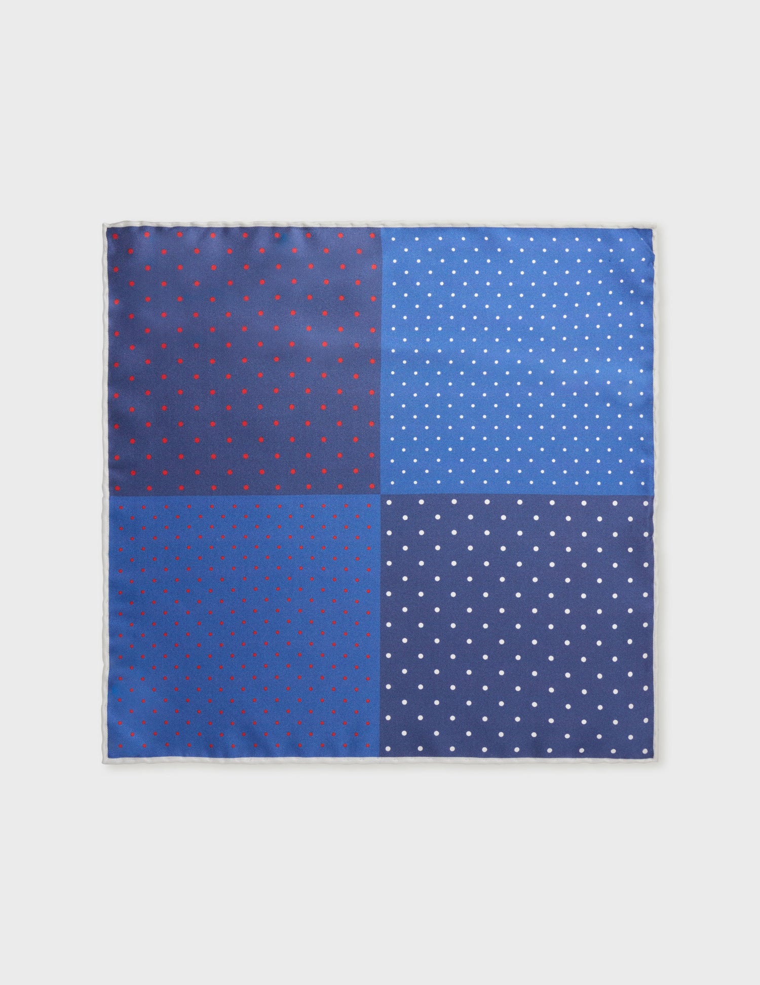 Multicolored polka dot pocket square