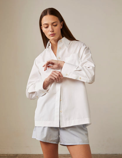 Faith white oversized shirt