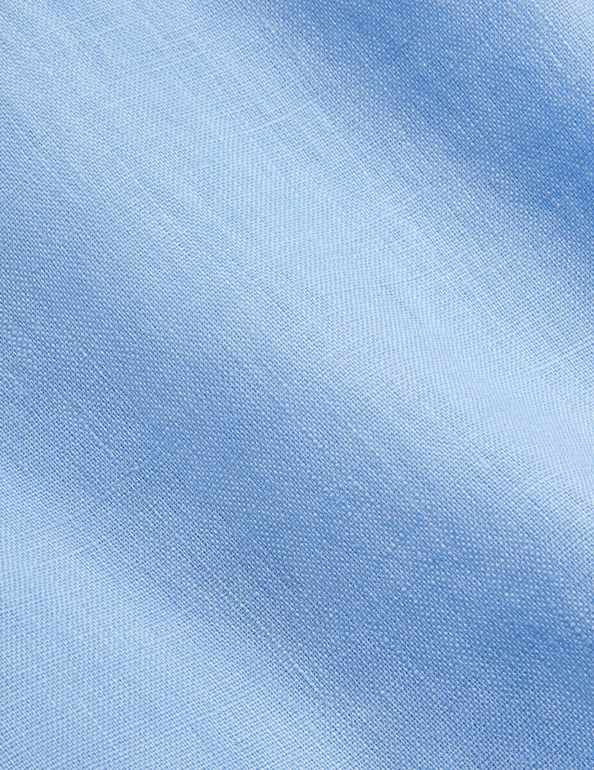 Aristote shirt in light blue linen - Linen - Italian Collar